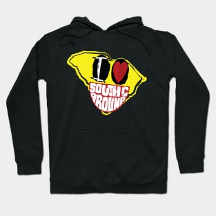 I Love South Carolina Smiling Happy Face Hoodie